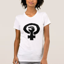 Female symbol solidarity hand tshirt