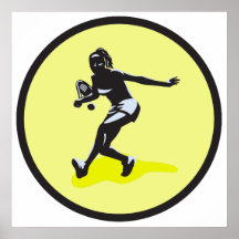 female tennis player poster