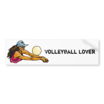 Female Volleyball Player bumper stickers by shopstew Female Volleyball Player bumper stickers