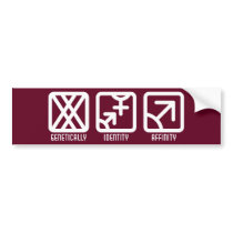 FemaleBoth to Male Dark Bumper Sticker bumper stickers