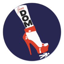 FemDom Round Sticker