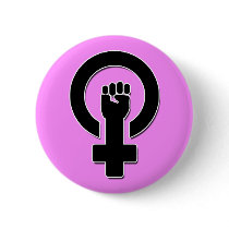 Femifist (pink) buttons by kyriarchy Femifist (pink) buttons