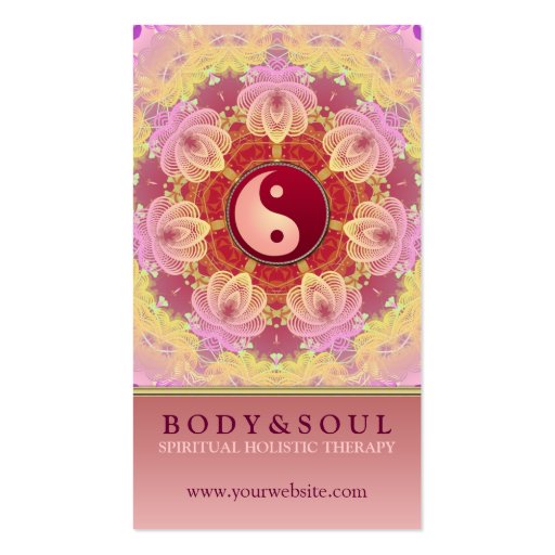 Feminine Beauty YinYang Holistic Business Card