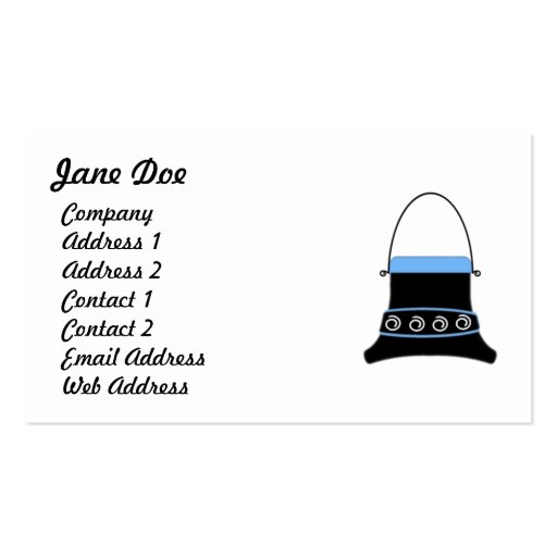 Feminine Blue Business Cards (front side)