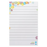 Feminine Floral Personalised Stationary Custom Stationery