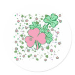 Feminine for St Patricks Day Round Stickers