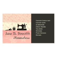 Feminine Handmade Fashion Moda Business Card