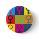Feminism Pop Art buttons by sciencewillprevail Feminism Pop Art buttons