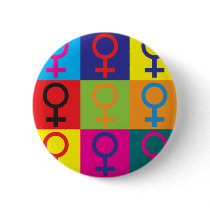 Feminism Pop Art buttons