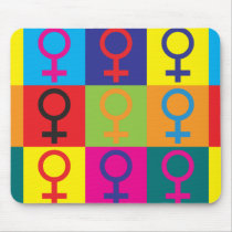 Feminism Pop Art mousepads by sciencewillprevail Feminism Pop Art mousepads