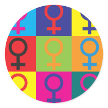 Feminism Pop Art stickers by sciencewillprevail Feminism Pop Art stickers