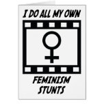Feminism Stunts Greeting Cards