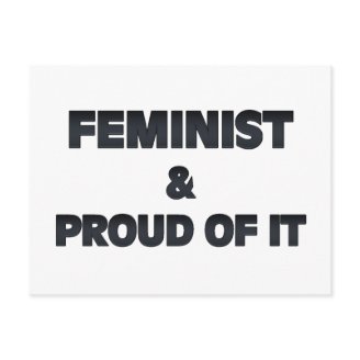 Feminist and Proud Post Card