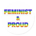 Feminist and Proud stickers