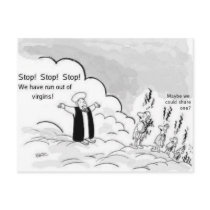 Feminist Cartoon Postcard