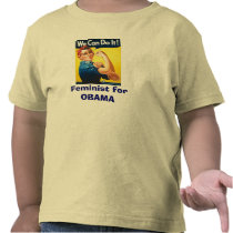 Feminist for OBAMA t-shirts