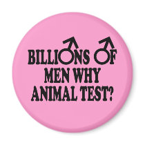 Feminist funny animal test magnets