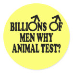 Feminist funny animal test stickers