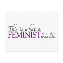 Feminist Looks Like postcards by worldsfair Feminist Looks Like postcards