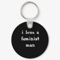 Feminist Man keychains