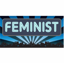 Feminist Marquee photo sculptures