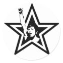 Feminist Star Button stickers