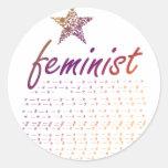 Feminist Star Sticker
