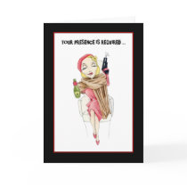 Femme Fatale Murder Mystery Invitation Card by floatinglemons Femme Fatale Murder Mystery Invitation Card