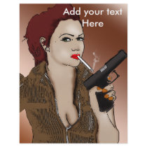 Femme Fatale - Smoking and Guns flyers by uniqueandkinky Femme Fatale - Smoking and Guns flyers