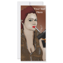 Femme Fatale - Smoking and Guns Rack Card Template