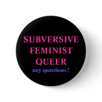 femme queer 2 pinback buttons