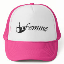 Femme Silhouette (bk) hats by AtlasShrugging Femme Silhouette (bk) hats