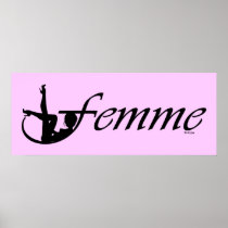 Femme Silhouette-bk Print