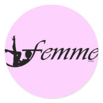 Femme Silhouette (bk) stickers by AtlasShrugging Femme Silhouette (bk) stickers