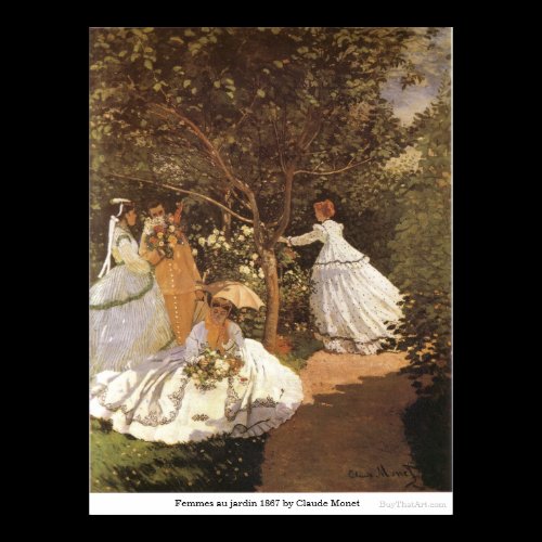 Femmes au jardin 1867 by Claude Monet Poster