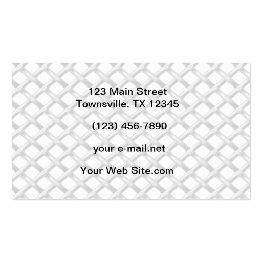 Fence and Galvanized Plate Business Card (back side)