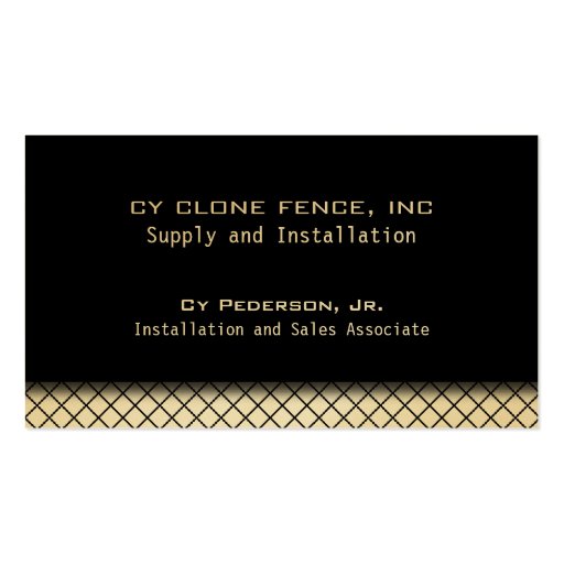Fence Business Card