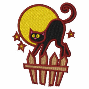 Fence Cat embroideredshirt