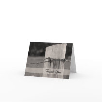 Fence Post Country Wedding Bridesmaid Thank You Greeting Card