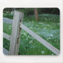 Fence to a Field mousepads by wandringmind Fence to a Field mousepads