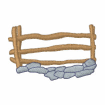 Fence with rocks embroidered shirts by ZazzleEmbroidery Fence with rocks embroidered shirts