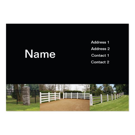fences business card templates (front side)