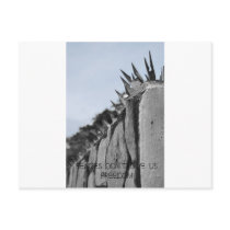 Fences dont give us freedom post card