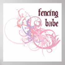Fencing Babe Poster
