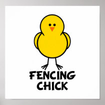 Fencing Chick Poster