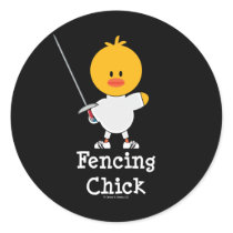 Fencing Chick Stickers