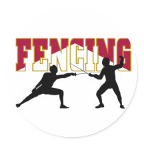 Fencing Match stickers
