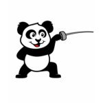 This cute panda loves fencing. Panda has his foil ready for a fencing match! This cute fencing panda design is a great gift for fencers or fencing fans!