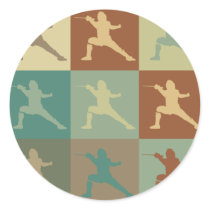 Fencing Pop Art stickers