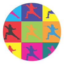 Fencing Pop Art stickers